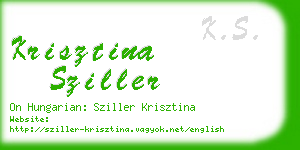 krisztina sziller business card